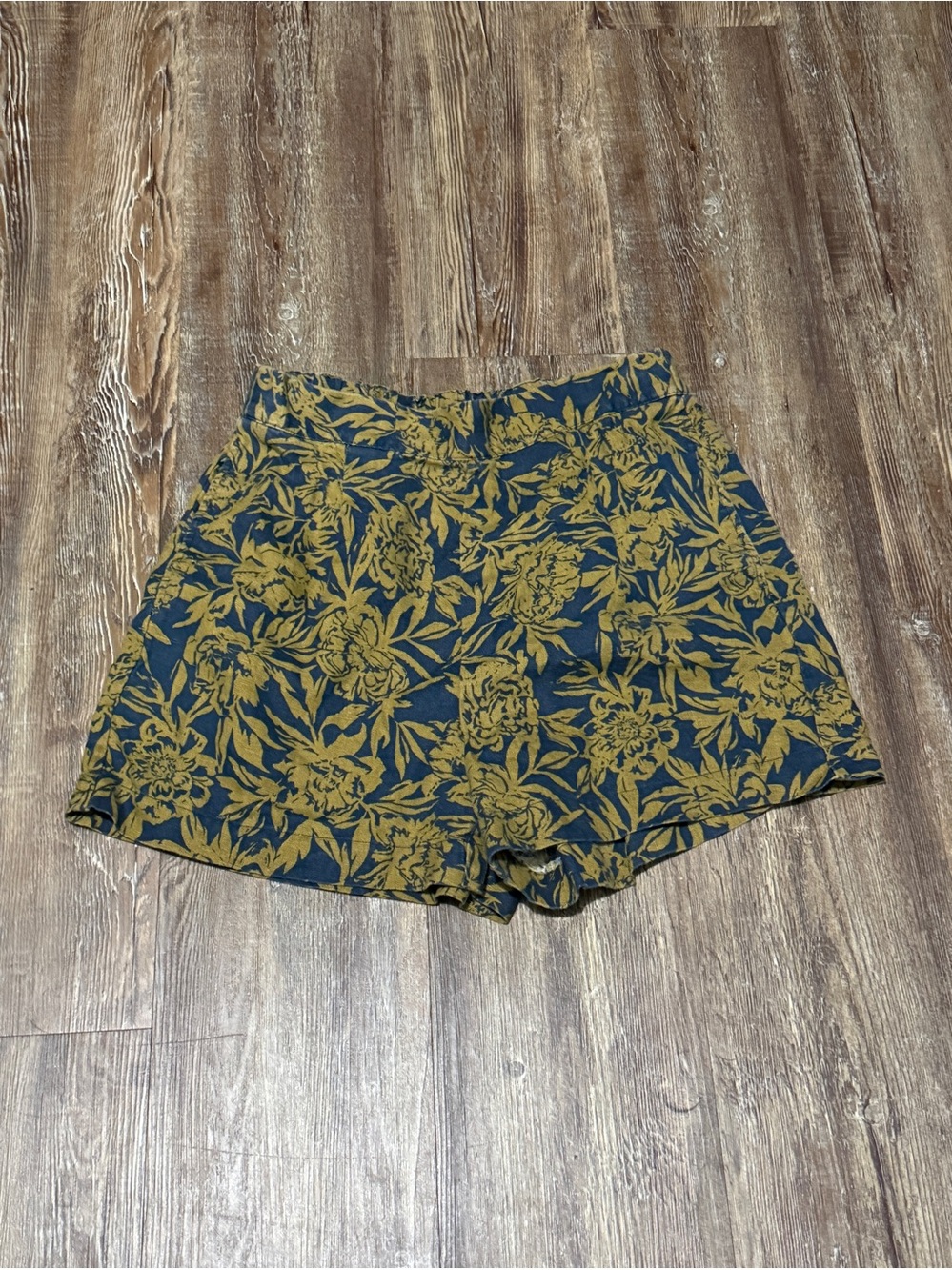 Madewell Linen Pull On Shorts Women's Small Tropical High Rise Vacation Beach Fi